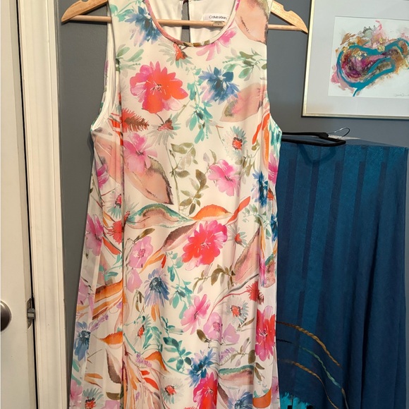Calvin Klein Multicolor Floral Midi Dress - Picture 1 of 2